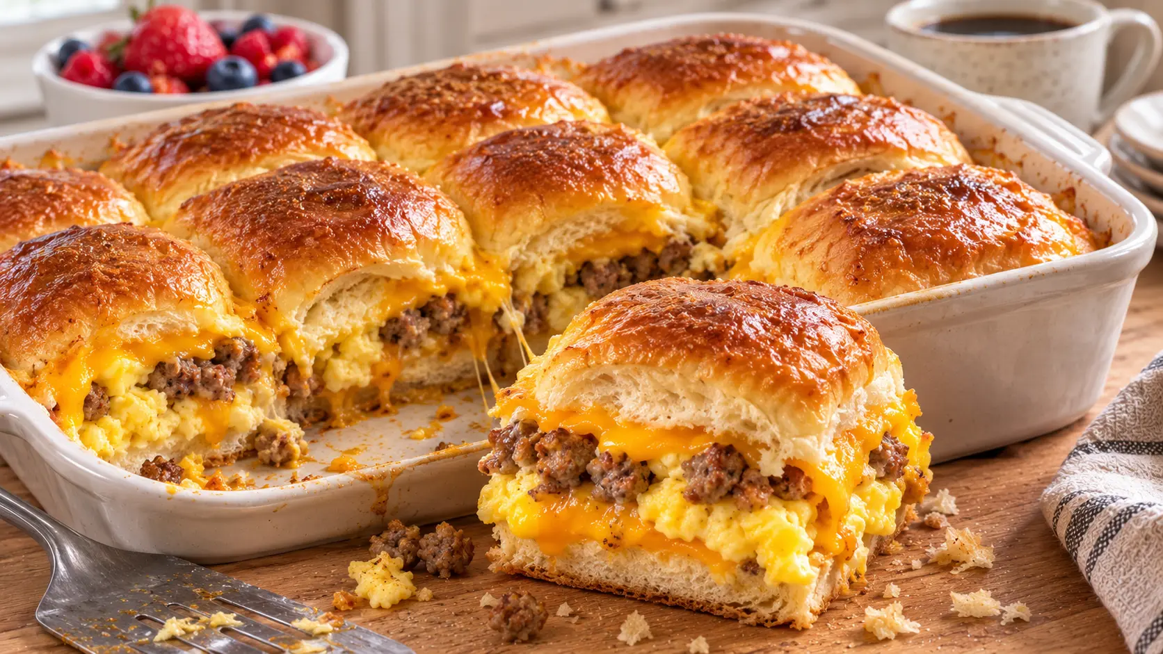 Easy Sausage Egg and Cheese Breakfast Sliders – 30-Minute Recipe