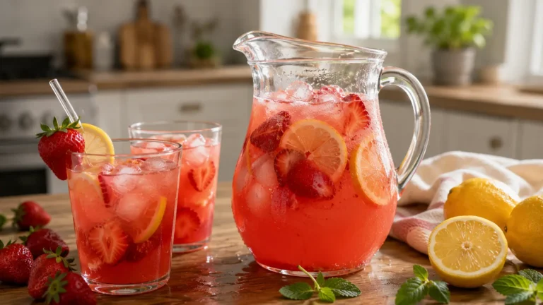 Homemade Strawberry Lemonade